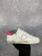 PHILIPPE MODEL PARIS LEATHER LACE-UP LOW SNEAKERS WHITE  SIZE 37 picture