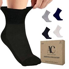 12 Pairs Cotton Circulatory Loose Fit Quarter Ankle Diabetic Socks 9-11 10-13 picture