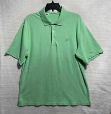 Southern Tide Polo Shirt Light Green Solid Short Sleeve Mens Medium Collar picture