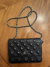 Tory Burch Small Black Italian Quilted Leather Crossbody Bag  picture