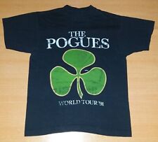 Vtg The Pogues Band World Tour 91 Cotton Black All Size Unisex Shirt AP016 picture