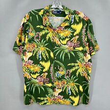 Vintage Polo Ralph Lauren Shirt Men XL Camp Hawaiian Viscose Tiki Hula Girl Surf picture