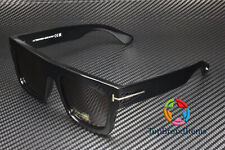 Tom Ford Fausto FT0711 01A Shiny Black Smoke 53 mm Men's Sunglasses picture