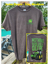 John Deere Graphic T-Shirt Men's Size Medium Brown Short Sleeve 50% Cotton - NEW picture