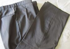 Classic Morty Sills Bespoke Charcoal Gray Pleated Dress Pants Slacks 42 x 30 picture