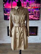 NWT BURBERRY Trench Coat Silk Tan Honey Beige Hood Removable Prorsum SZ 6 4 38  picture