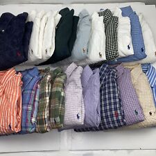 Wholesale Lot of 25 Damaged Ralph Lauren Men's Button Up Shirts picture