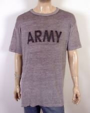 vintage 70s 80s single stitch RARE US Army PT Gym T-Shirt PAPER Thin Worn XL picture