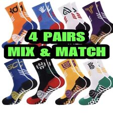 Lot of 4 Pairs - Mix & Match - NBA Superstar Basketball Players Crew Socks READ picture