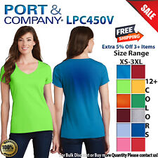 Port & Company LPC450V Womens Short Sleeve Fan Favorite V Neck Stylish T-Shirt picture