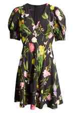 NEW Ted Baker Opallie Floral Jacquard Dress In Black size 6 US 14 #D6963 picture