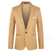 New Men's Lapel Blazer Jacket One Button Suit Solid Long sleeve Coats Fashion picture