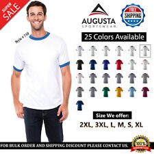 Augusta Sportswear 50/50 Polyester/Cotton Jersey Knit Ringer T-Shirt 710 S-3XL picture