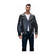 First Mfg Mens Fillmore Motorcycle Genuine Leather Jacket with Zip Out Liner - picture