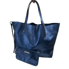 Tiffany & CO.  Blue Reversible Suede & Metallic leather shoulder bag #2259 picture