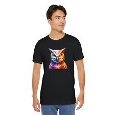 Colorful Wise Rave Owl Short Sleeve Tee picture
