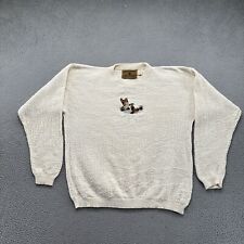 Vintage Field & Stream Mallard Duck Textured Sweater 100% Cotton USA Made SZ XL picture