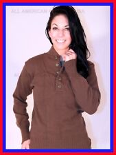 DISCONTINUED WWII WW2 100% WOOL OD BROWN 5 BUTTON SWEATER MILITARY ALL SIZES picture