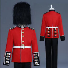 Men's Boy Fancy British Uniform Royal Guard Soldier Costume Outfit Grenadier picture