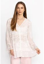 Brand NEW NWT Johnny Was FLEUR DU JOUR TUNIC  COLOR: White Size ALL picture
