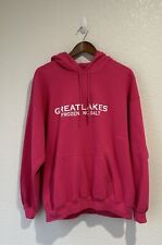 Michigan Great Lakes Frozen No Salt Hoodie Sweatshirt Adult XL Pink picture