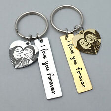 Personalized Photo Key Chain Customized Couple Key Ring Valentines Gift for Him picture