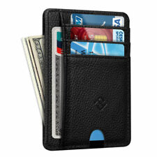 Mens RFID Blocking Leather Slim Wallet Money Credit Card Slots Coin Holder picture
