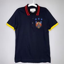 Inimigo Portugal Navy Blue Tiger Embroidered Short Sleeve Polo Size Small picture