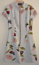 Stunning Womens Cue Australia Lined Floral Zip Front Dress Size 10 picture