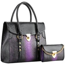 Women's Embossed Handcrafted Set-2 PC Tote Set | Tote Bag and Clutch Set picture