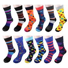 Gelante men's Funky Fashion Dress Socks Casual Cotton 12 Pairs size 10-13 picture