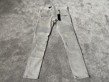 NWT Hyper Denim Mens Jeans 32x31 Slim Fit Tapered Leg Hip Hop Streetwear Beige picture