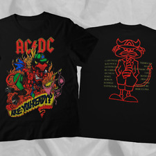 Vintage ACDC 1990 Tour Are You Ready Born To Raise Hell Black Double Sided Tee picture