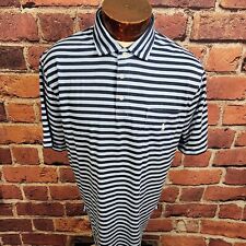 Polo Ralph Lauren Men's L Blue Striped Short Sleeve Golf Polo Shirt NWOT picture