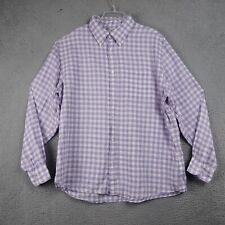 Brooks Brothers Baird McNutt Shirt Mens XL Regent Irish Linen Button Down Purple picture