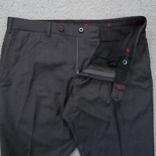 Isaia Pants 32 Mens Charcoal Gray Wool Napoli Aquaspider Flat Front Cuffed 32x28 picture