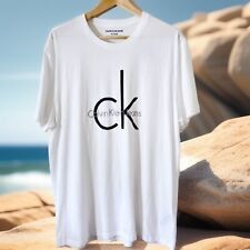 Calvin Klein Men's Round Neck Short Sleeve T-Shirt White Size XL picture