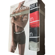 Calvin Klein Underwear Men Low Rise Trunk 4 Pack Microfiber Stretch  Black S-XL picture