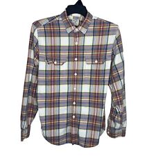 J Crew Flannel Shirt Men’s Medium Multicolor Plaid Long Sleeve Button Up Outdoor picture