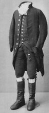 New Gray Fashion Clothing 1790th Wool Late 18th Century Frock Coat Quick Ship picture