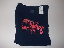 NWT J.CREW ❤️ COLLECTORS T LOBSTER GRAPHIC T NAVY RED T-SHIRT S, M picture