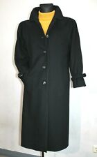 Vtg GOLDEN GATE Toscana Loden Coat Italy Wool Womens Overcoat Black Size UK 18 picture