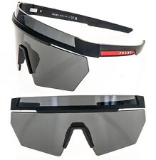 PRADA 01Y Linea Rossa IMPAVID Sunglasses Matte Black Shield Wrap Unisex PS01YS picture