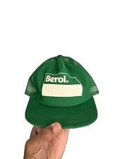 VTG Empire Berol USA Trucker Hat Snapback Green White Made In USA Mesh Clean 90s picture