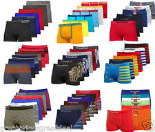 3, 6 Mens Microfiber Boxer Briefs Underwear Seamless Compression Knocker Lot picture