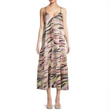 NEW Ted Baker Warrenn Printed Button Through Cami Midi Women's Striped Dress 0 picture
