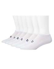 Champion Mens No Show Socks 6 Pack Double Dry Cushioned Bottom Wicking sz 6-12 picture