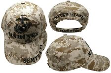 USMC UNITED STATES MARINE CORPS US DIGITAL DESERT CAMO MILITARY HAT CAP MARINES picture