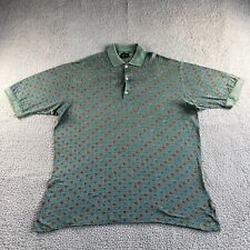 NEW Vintage Bobby Jones Polo Shirt Mens Extra Large Green Red Argyle Golf Italy picture