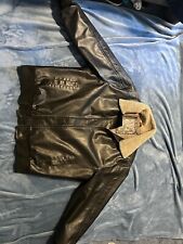 Authentic International Outerwear Leather Jacket Men's Size XL Pockets picture